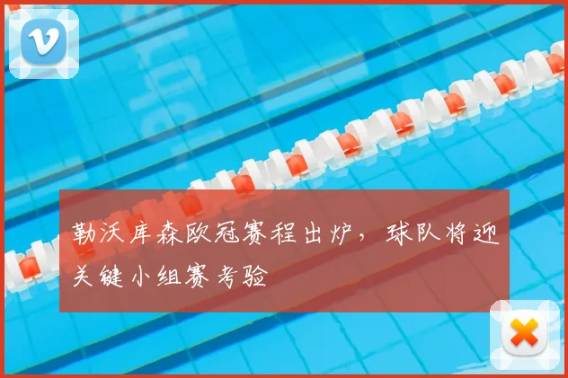 勒沃库森欧冠赛程出炉,球队将迎关键小组赛考验